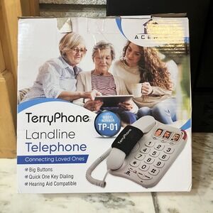 Acenis TerryPhone Big Button Telephone Seniors Landline TP01‎ 3 Photo Quick Dial